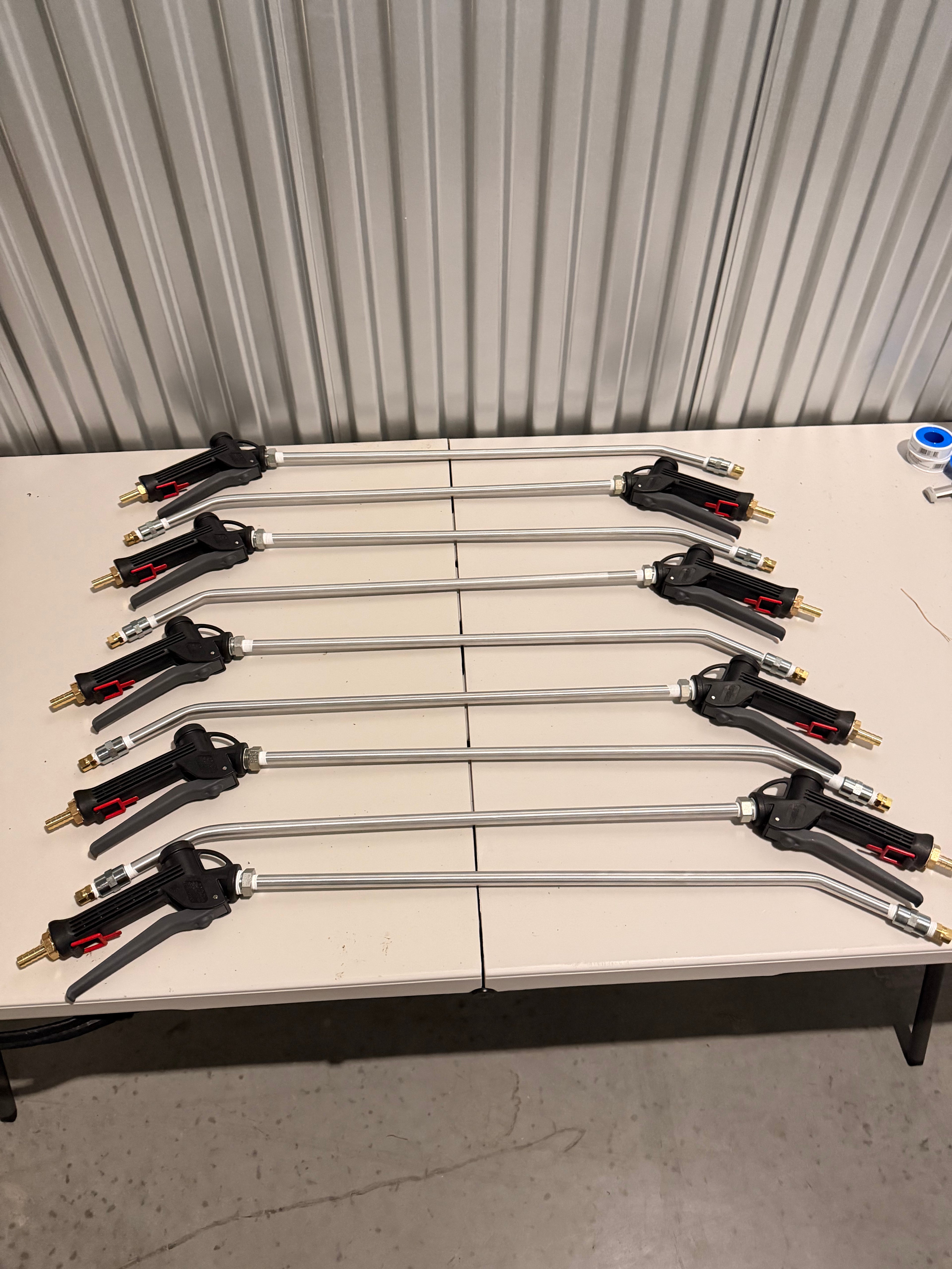 EzFlow Spray Wand- Heavy Duty Plastic/Chemical Resistent Trigger Gun, 24” aluminum lance with Custom Bend and a 6510 Fan Tip!